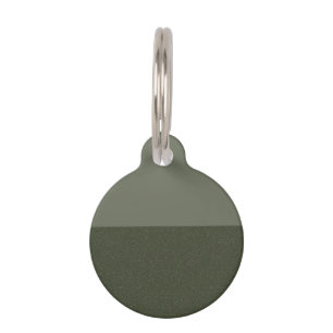 Minimalistische Gespleten Mosgroene Ronde Huisdier Huisdierpenning