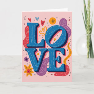 Minimalistische gestippelde liefdeskaart kaart
