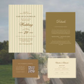 Minimalistische Gestreepte Elegante Klassieke Neut Kaart