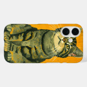 Minimalistische Gestreepte Grijze Tabby Case-Mate iPhone Case (Achterkant (horizontaal))
