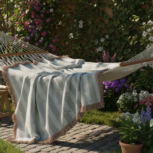 Minimalistische Gestreepte Moderne Jacquard Custom Deken