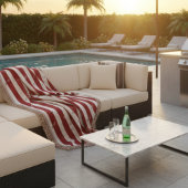 Minimalistische Gestreepte Moderne Jacquard Custom Deken