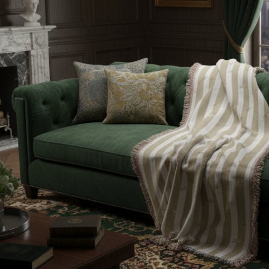 Minimalistische Gestreepte Moderne Jacquard Custom Deken