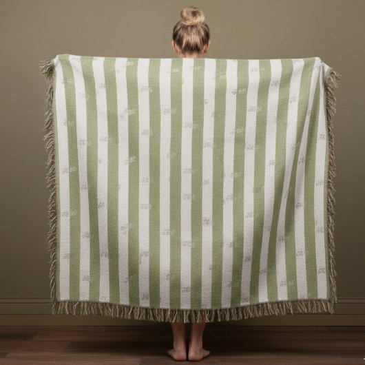 Minimalistische Gestreepte Moderne Jacquard Custom Deken