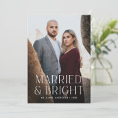 Minimalistische getrouwde en lichte stoffige Roos Feestdagenkaart (Staand voorkant)