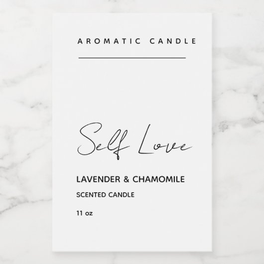 Minimalistische geurkaars label voedselcontainer etiket (Enkel label)