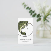 Minimalistische Geviste gids Vist charters Visitekaartje (Staand voorkant)