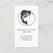 Minimalistische Geviste gids Vist charters Visitekaartje (Achterkant)