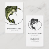 Minimalistische Geviste gids Vist charters Visitekaartje (Voorkant / Achterkant)