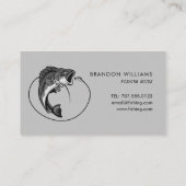 Minimalistische Geviste gids Vist charters Visitekaartje (Achterkant)