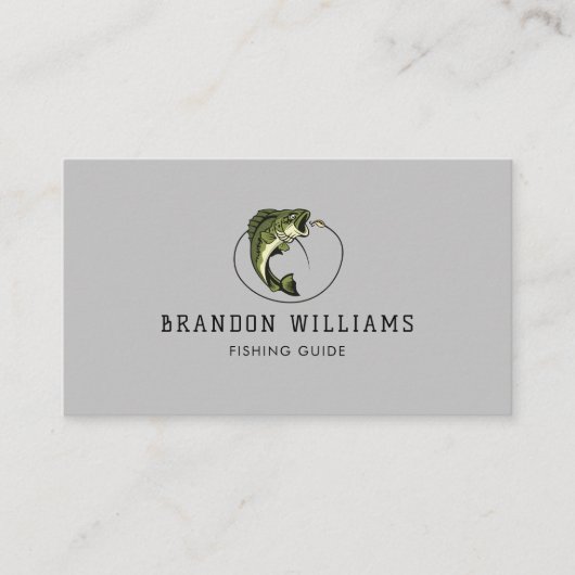 Minimalistische Geviste gids Vist charters Visitekaartje (Voorkant)