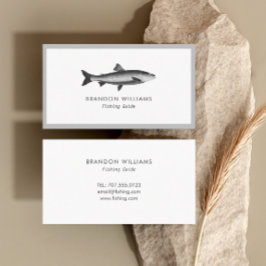 Minimalistische Geviste gids Vist charters Visitekaartje