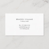 Minimalistische Geviste gids Vist charters Visitekaartje (Achterkant)