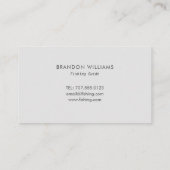 Minimalistische Geviste gids Vist charters Visitekaartje (Achterkant)