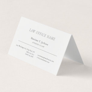 Minimalistische gewone advocaat advocaat kantoor visitekaartje