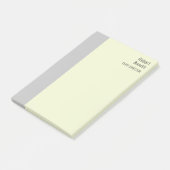 Minimalistische gewone handtekening Crème grijs mo Post-it® Notes (Schuin)