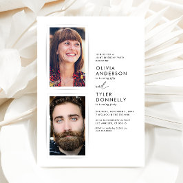 Minimalistische gezamenlijke verjaardagsfoto kaart