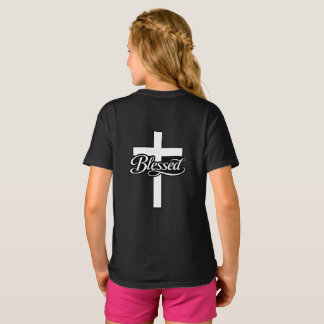 Minimalistische Gezegende Kruis Christelijk Geloof T-shirt