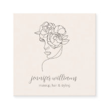 Minimalistische Gezicht Beauty Logo Make-up Arties