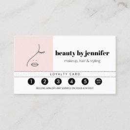 Minimalistische Gezicht Beauty Logo Make-up Arties Visitekaartje