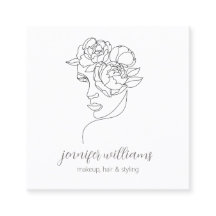 Minimalistische gezichtsschoonheid Logo make-up ar