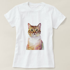 Minimalistische Ginger Cat geïnspireerd T-shirt