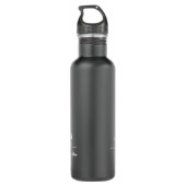 Minimalistische Giraffe Flowers White Line Art Tek Waterfles (Achterkant)