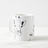 minimalistische Giraffe Koffiemok (Voorkant links)