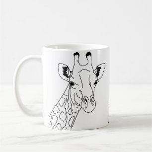 minimalistische Giraffe Koffiemok