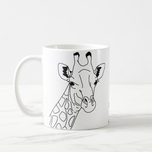 minimalistische Giraffe Koffiemok (Links)