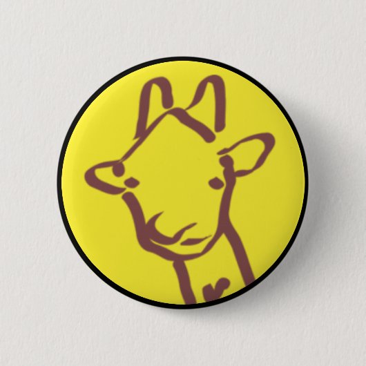 minimalistische Giraffe tekening Ronde Button 5,7 Cm (Voorkant)