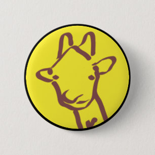 minimalistische Giraffe tekening Ronde Button 5,7 Cm