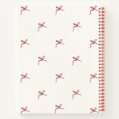 Minimalistische Girly Coquette Bow Spiral Notitieboek (Achterkant)