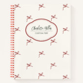 Minimalistische Girly Coquette Bow Spiral Notitieboek (Voorkant)