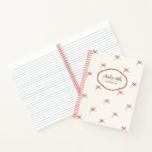 Minimalistische Girly Coquette Strik Spiralen Notitieboek (Binnen)