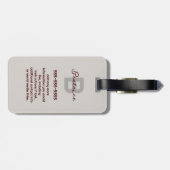 Minimalistische Girly Crochet Red Cherry Summer Fr Bagagelabel (Achterkant horizontaal)