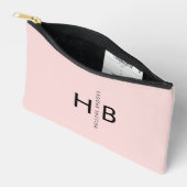 Minimalistische Girly Pink & Initiaal Monogram Naa Etui (Open)