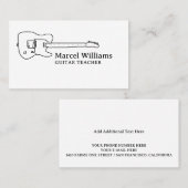 Minimalistische gitarist visitekaartje (Voorkant / Achterkant)