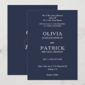 Minimalistische Glam bruiloft Kaart (Voorkant / Achterkant)