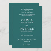 Minimalistische Glam bruiloft Kaart (Voorkant / Achterkant)