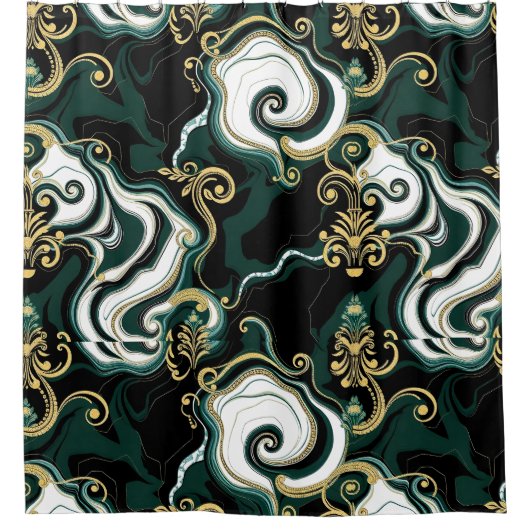 Minimalistische glans douchegordijn – Subtiele lux (Voorkant)