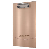 Minimalistische glanzende faux Roos-gouden achterg Klembord (Links)