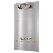 Minimalistische glanzende faux zilveren achtergron klembord (Links)