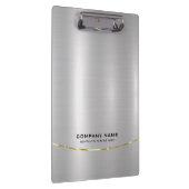 Minimalistische glanzende faux zilveren achtergron klembord (Rechts)