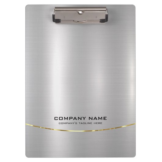 Minimalistische glanzende faux zilveren achtergron klembord (Voorkant)