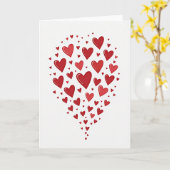 Minimalistische Glanzende Hartjes Kaart (Gele Bloem)