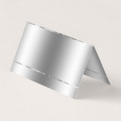 Minimalistische glanzende roestvrijstalen achtergr visitekaartje (Achterkant)