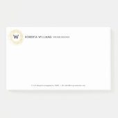 Minimalistische glittercirkel Logo Post-it® Notes (Voorkant)