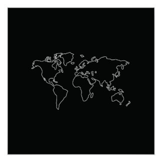Minimalistische Globe Wereldkaart T-shirt Reizen R Perfect Poster