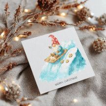 Minimalistische Gnome Prettig Kerstfeest